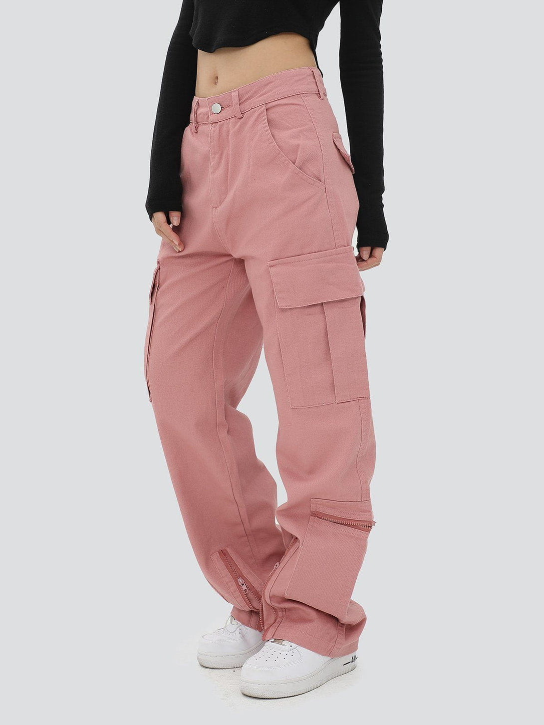 Levefly - Multi-Pocket Split Pants - Streetwear Fashion - levefly.com