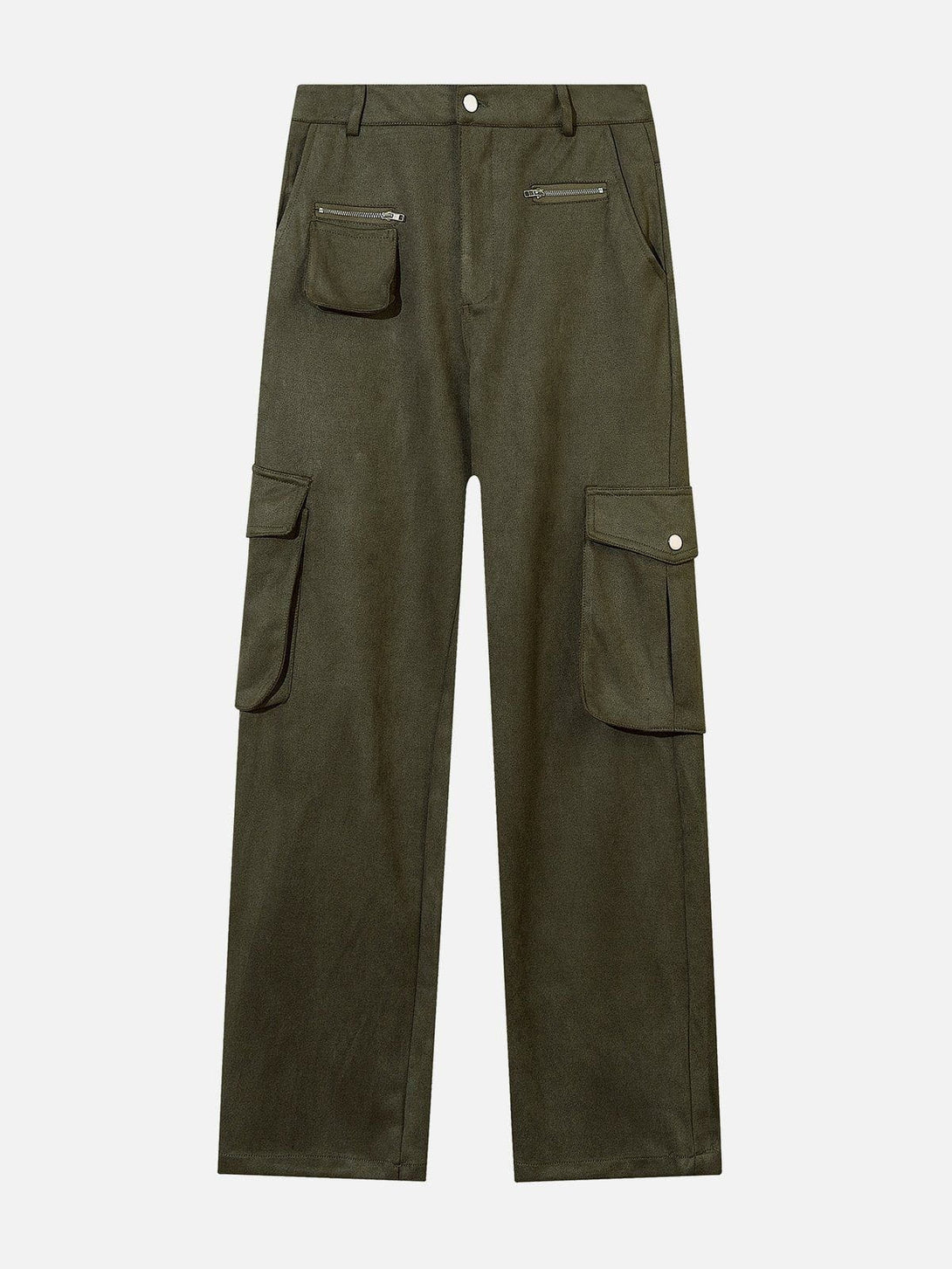 Levefly - Multi-Pocket Suede Pants - Streetwear Fashion - levefly.com