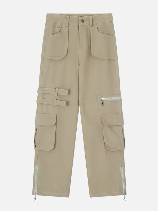 Levefly - Multi-Pocket Zippered Cargo Pants - Streetwear Fashion - levefly.com