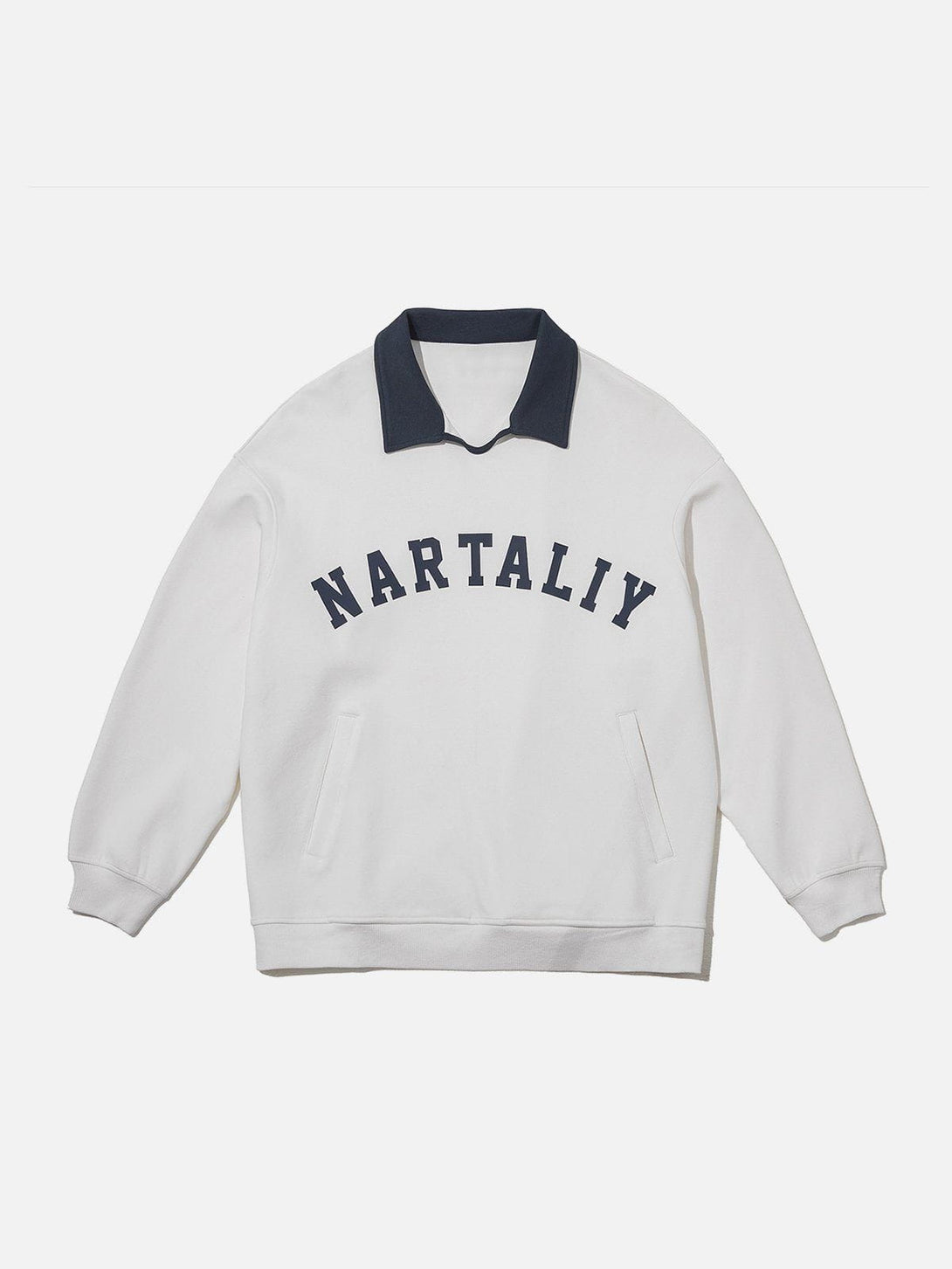Levefly - Nartaliy Embroidery Polo Sweatshirt - Streetwear Fashion - levefly.com