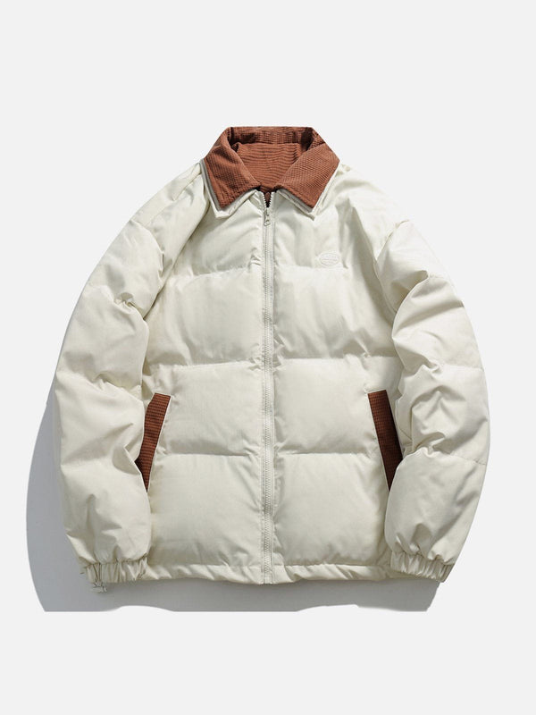 Levefly - Patchwork Fake Two Winter Coat - Streetwear Fashion - levefly.com