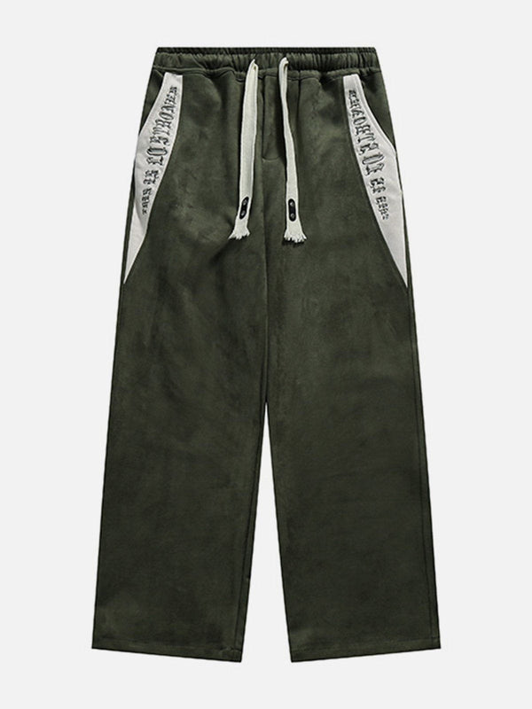 Levefly - Patchwork Letter Drawstring Pants - Streetwear Fashion - levefly.com