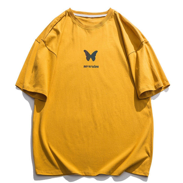 Levefly - Reflective Butterfly Print Tee - Streetwear Fashion - levefly.com