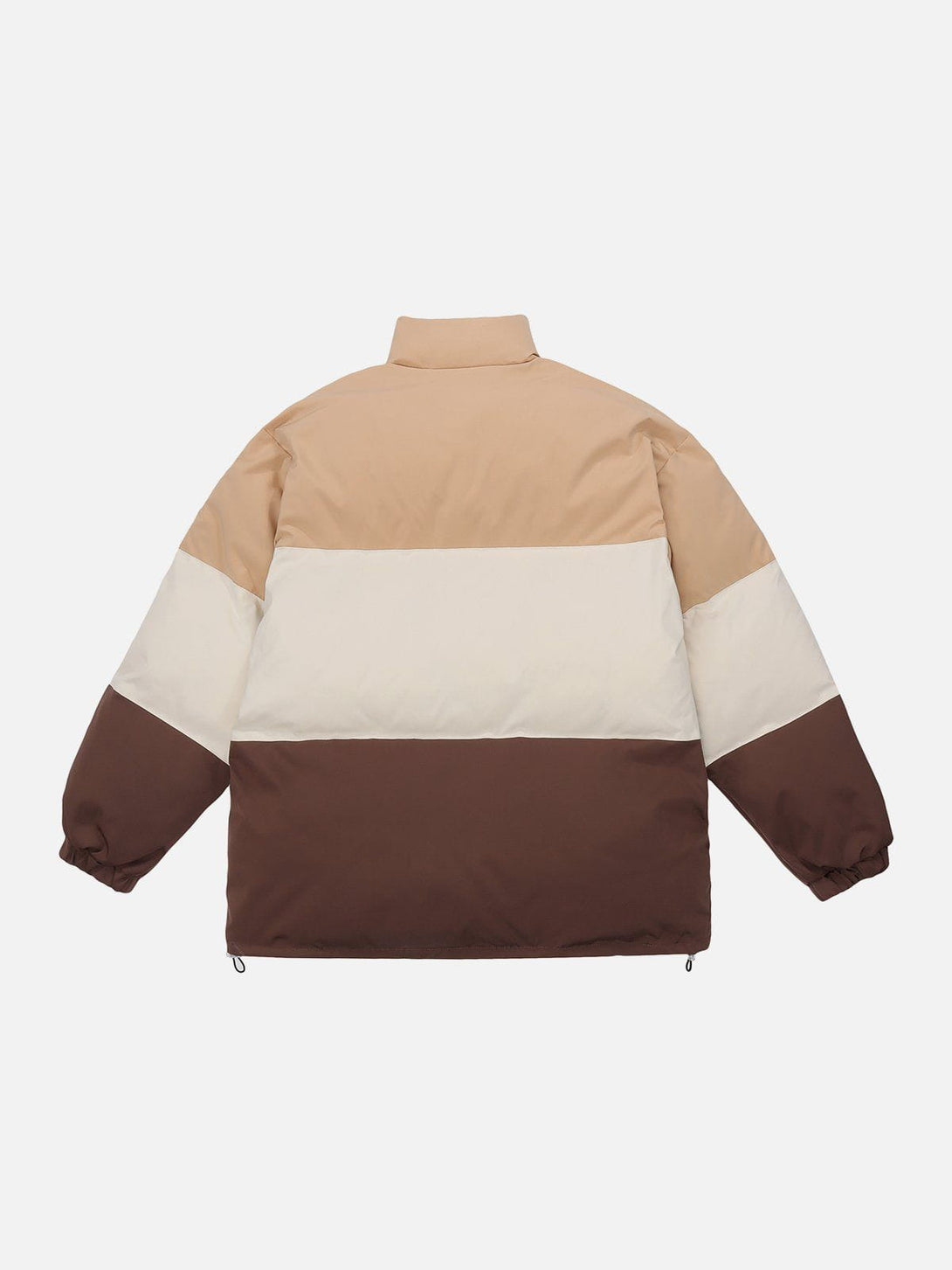 Levefly - Retro Colorblock Stand Collar Winter Coat - Streetwear Fashion - levefly.com