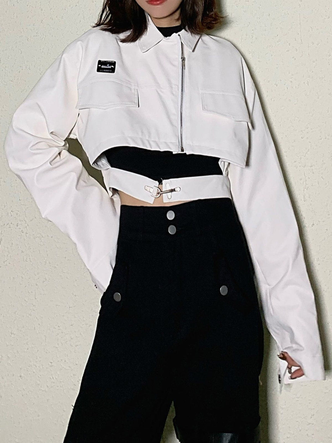 Levefly - Short PU Jacket - Streetwear Fashion - levefly.com