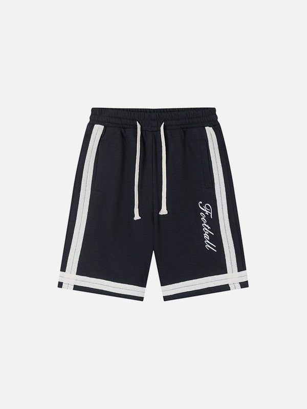 Levefly - Side Stripe Football Print Shorts - Streetwear Fashion - levefly.com