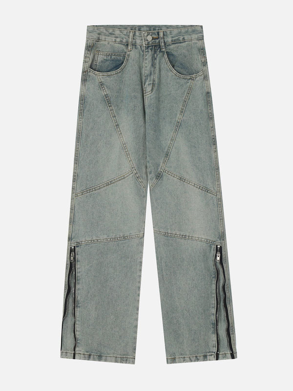 Levefly - Side Zippers Jeans - Streetwear Fashion - levefly.com
