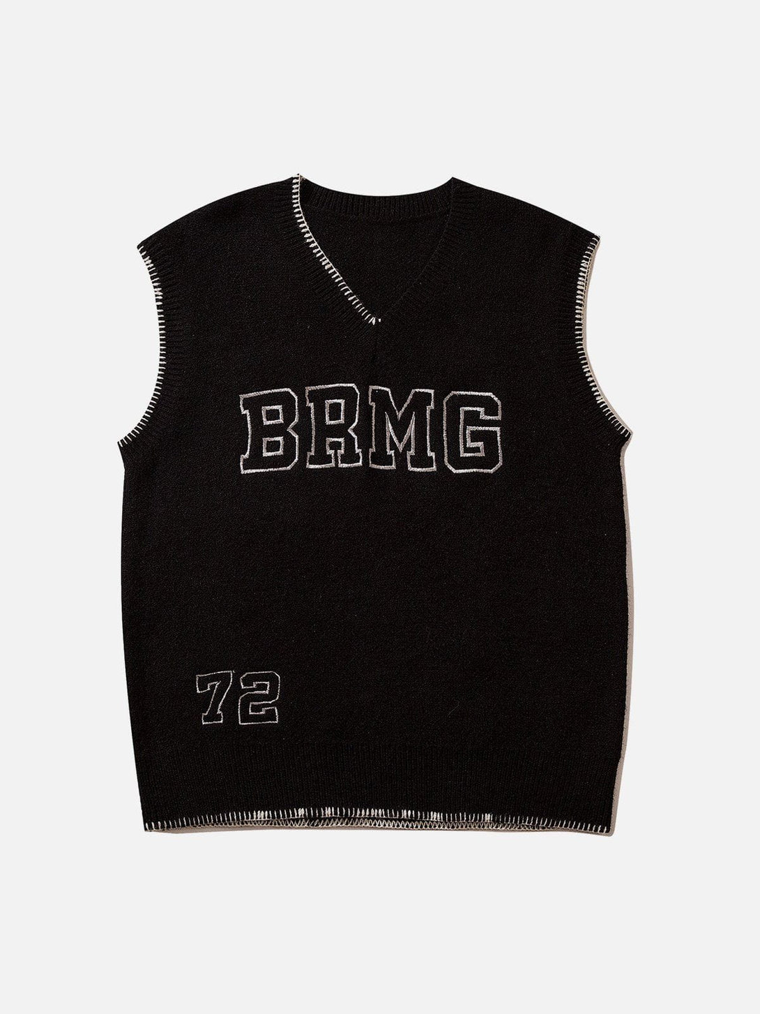 Levefly - Simple Embroidered Letters Sweater Vest - Streetwear Fashion - levefly.com