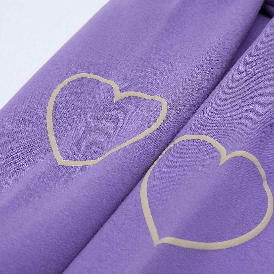 Levefly - Sleeve Heart Print Sweatshirt - Streetwear Fashion - levefly.com