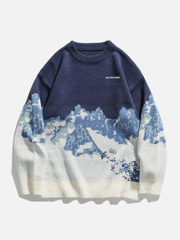 Levefly - Snow Mountain Pattern Sweater - Streetwear Fashion - levefly.com
