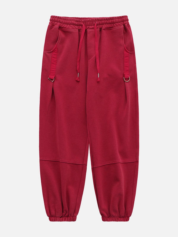 Levefly - Solid Color Ruffle Sweatpants - Streetwear Fashion - levefly.com