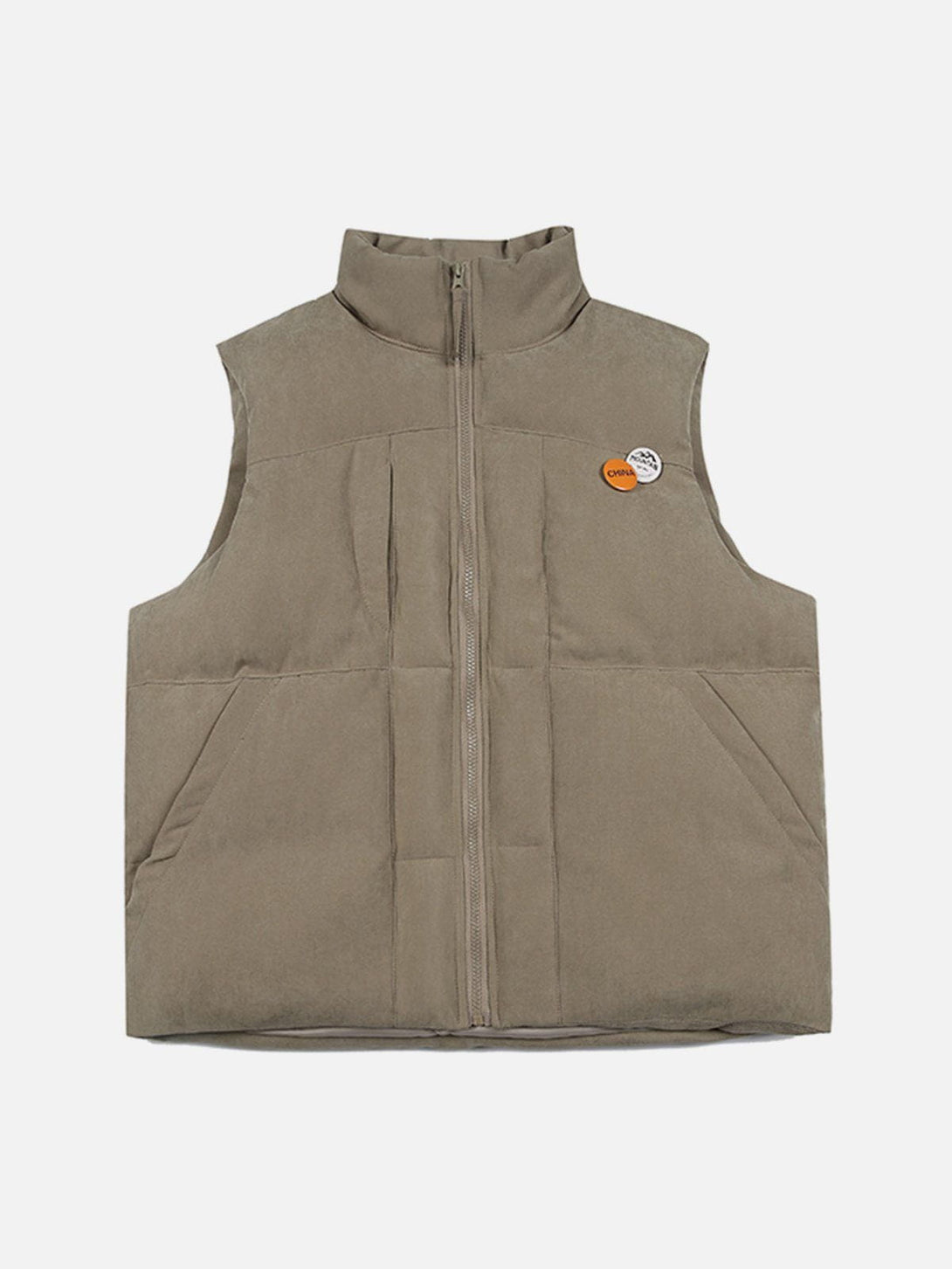 Levefly - Solid Color Stand Gilet - Streetwear Fashion - levefly.com