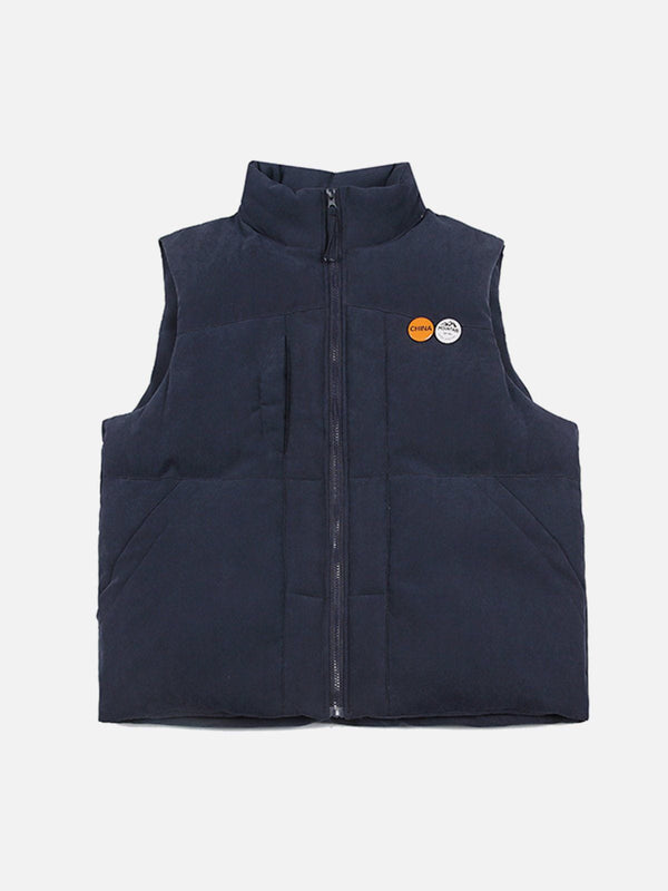 Levefly - Solid Color Stand Gilet - Streetwear Fashion - levefly.com