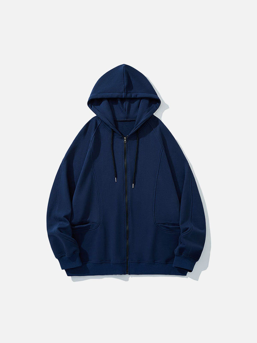 Levefly - Solid Color Zipped Hoodie - Streetwear Fashion - levefly.com