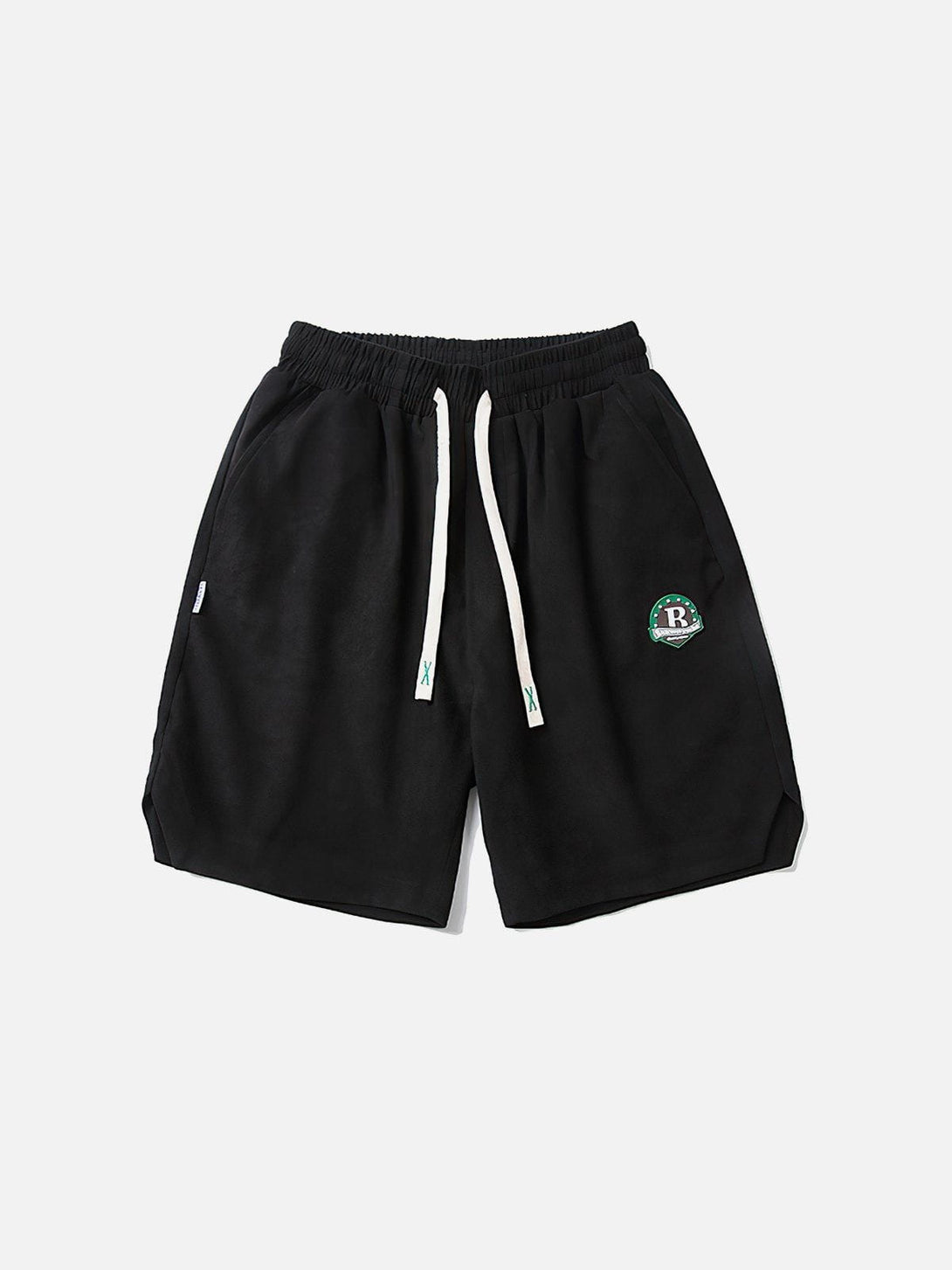 Levefly - Solid Embroidery Badge Drawstring Shorts - Streetwear Fashion - levefly.com