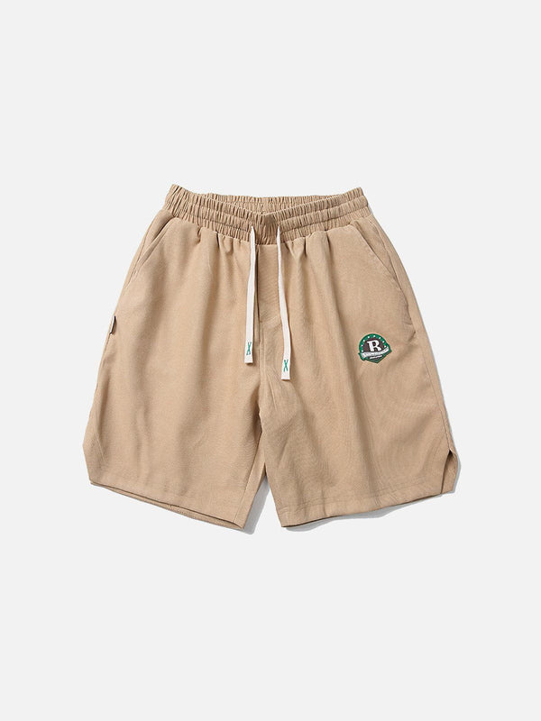 Levefly - Solid Embroidery Badge Drawstring Shorts - Streetwear Fashion - levefly.com