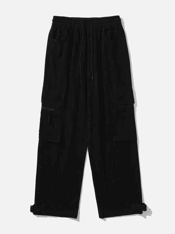 Levefly - Solid Multi-Pocket Cargo Pants - Streetwear Fashion - levefly.com