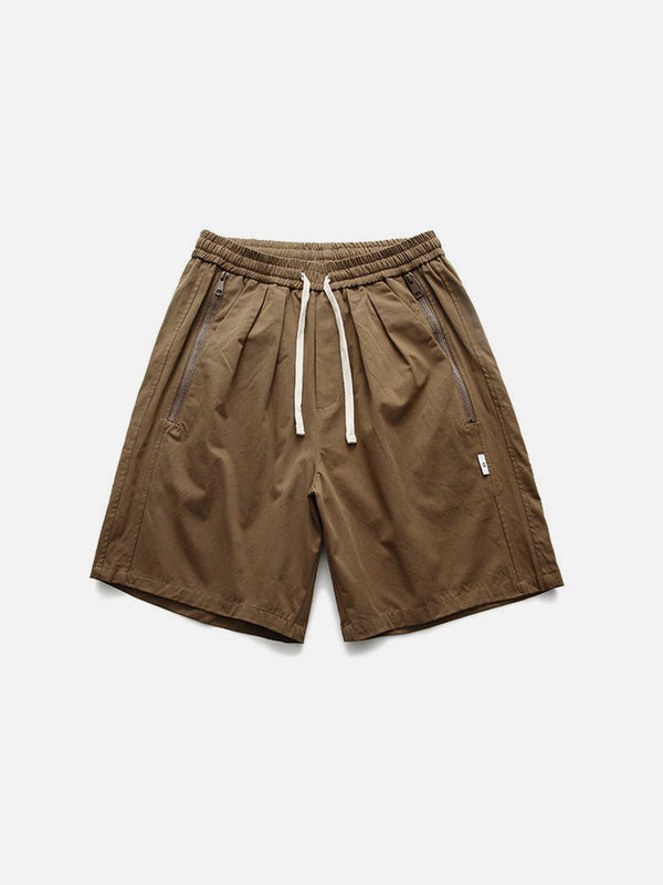 Levefly - Solid Zip Up Pocket Shorts - Streetwear Fashion - levefly.com