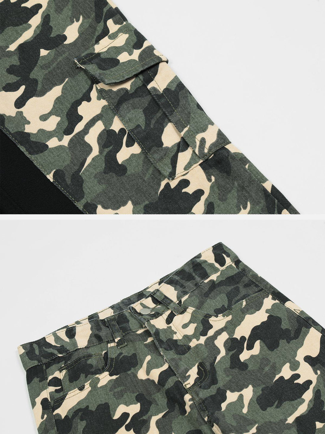 Levefly - Splicing Camouflage Print Pants - Streetwear Fashion - levefly.com