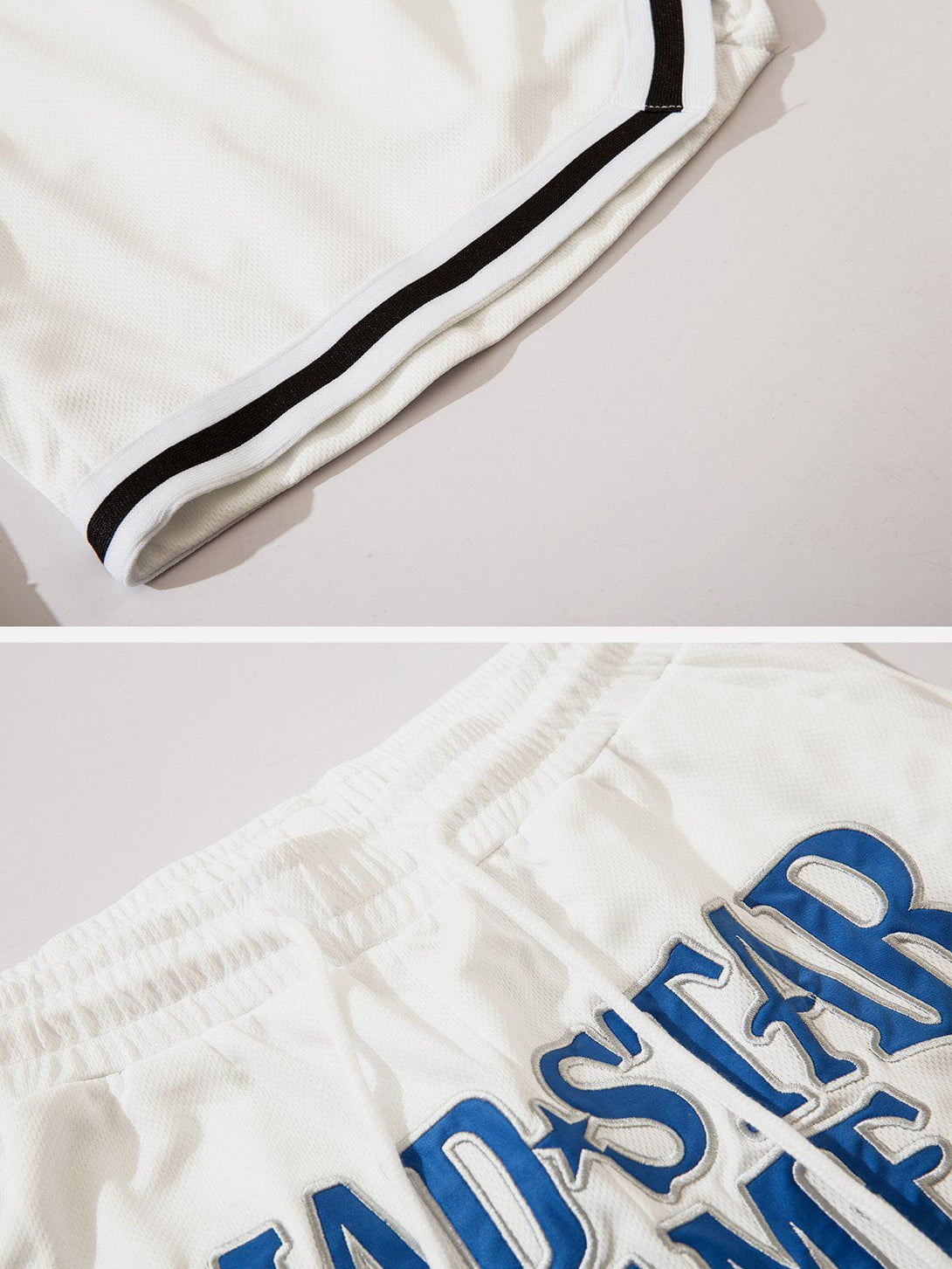 Levefly - Star Letter Embroidered Stripes Shorts - Streetwear Fashion - levefly.com