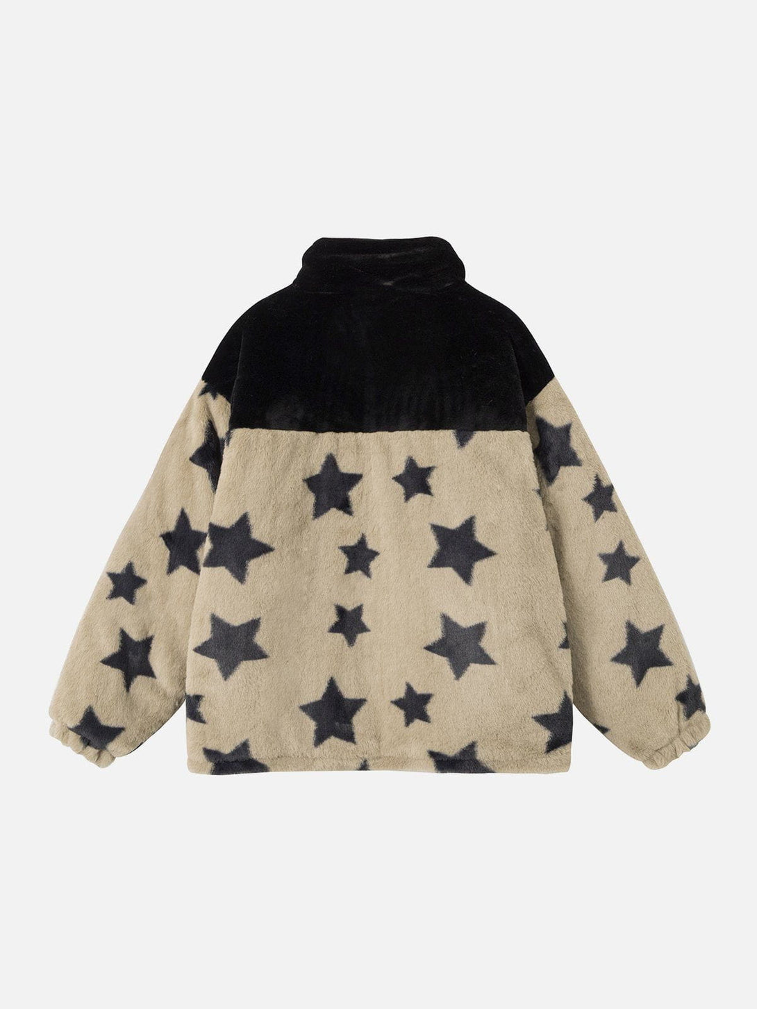 Levefly - Star Panel Sherpa Winter Coat - Streetwear Fashion - levefly.com