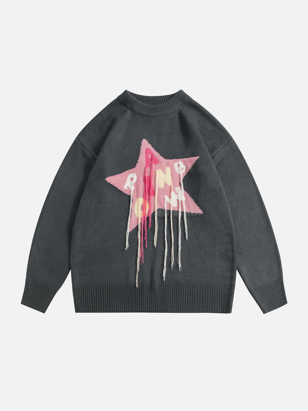 Levefly - Star Tassel Sweater - Streetwear Fashion - levefly.com