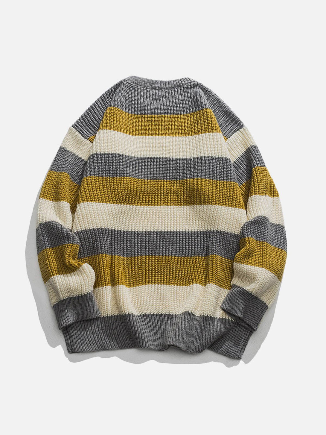 Levefly - Stripe Patchwork Sweater - Streetwear Fashion - levefly.com