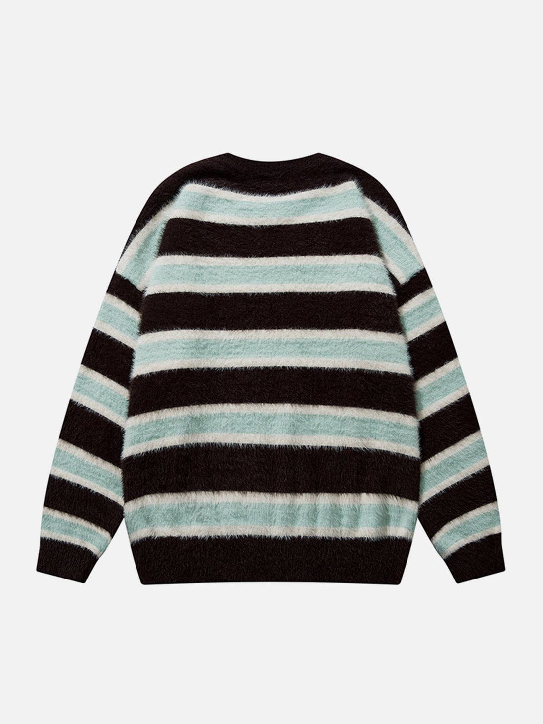 Levefly - Striped Jacquard Sweater - Streetwear Fashion - levefly.com