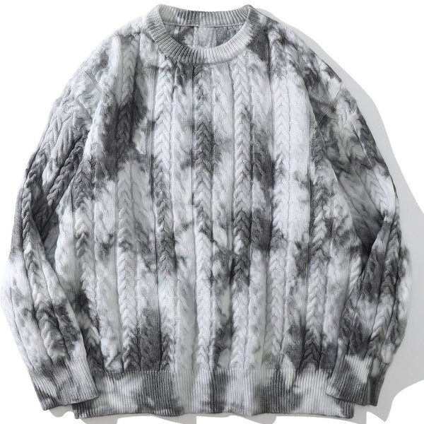 Levefly - Tie Dye Knit Sweater - Streetwear Fashion - levefly.com