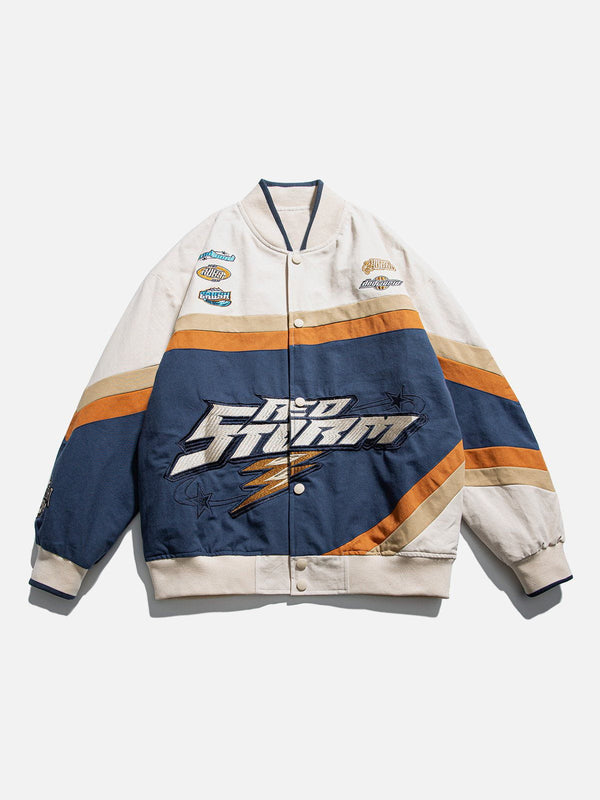 Levefly - Vintage Embroidered Motorcycle Jacket - Streetwear Fashion - levefly.com