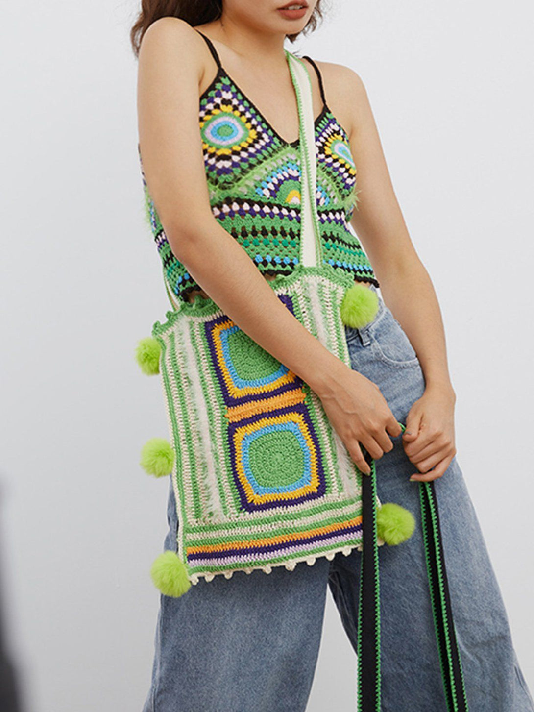 Levefly - Vintage Knit Shoulder Bag - Streetwear Fashion - levefly.com
