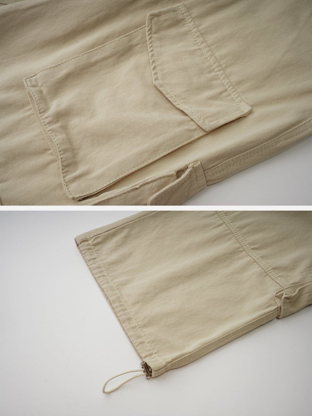 Levefly - Vintage Multi-Pocket Solid Cargo Pants - Streetwear Fashion - levefly.com