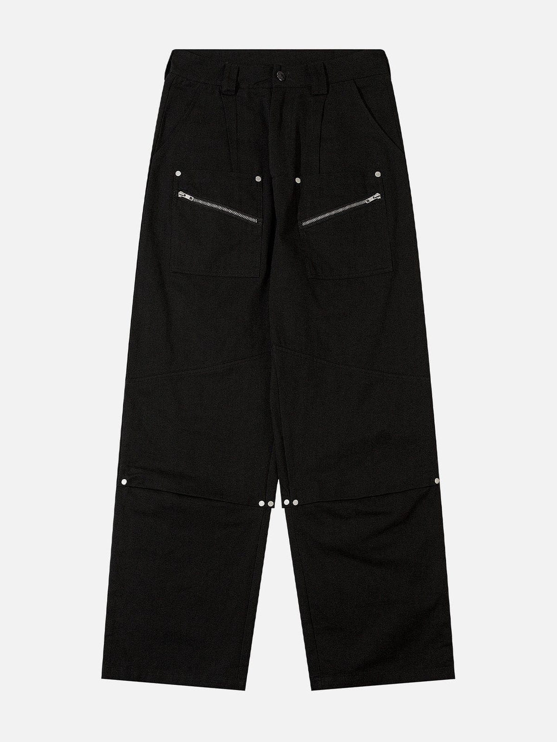 Levefly - Vintage Patchwork Zipper Design Pants - Streetwear Fashion - levefly.com