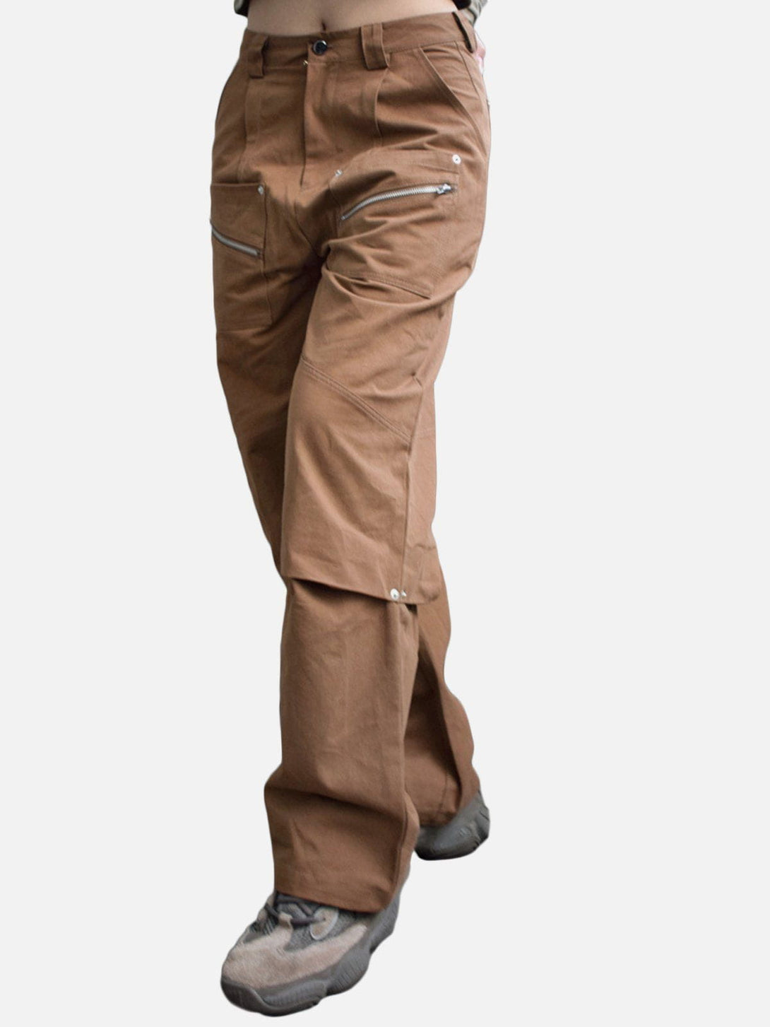 Levefly - Vintage Patchwork Zipper Design Pants - Streetwear Fashion - levefly.com