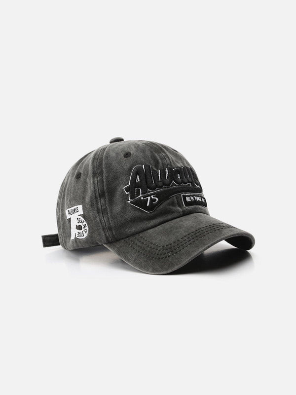 Levefly - Washed Embroidered Letter Baseball Cap - Streetwear Fashion - levefly.com