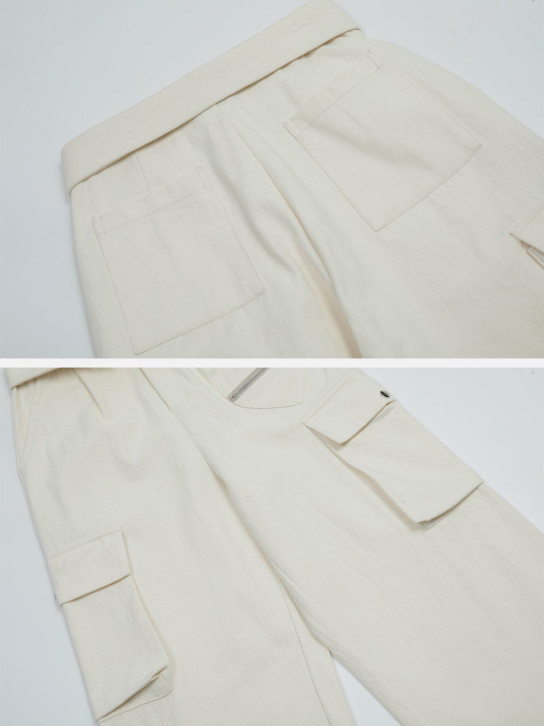 Levefly - Zipper Pocket Cargo Pants - Streetwear Fashion - levefly.com