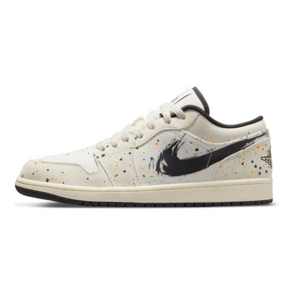 Air Jordan 1 Low 'Brushstroke Swoosh - Paint Splatter'- Streetwear Fashion 950 - levefly.com