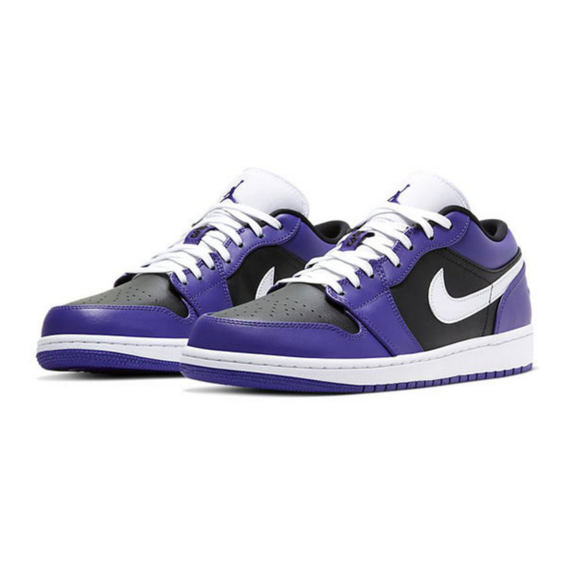 Air Jordan 1 Low 'Court Purple Black'- Streetwear Fashion 950 - levefly.com