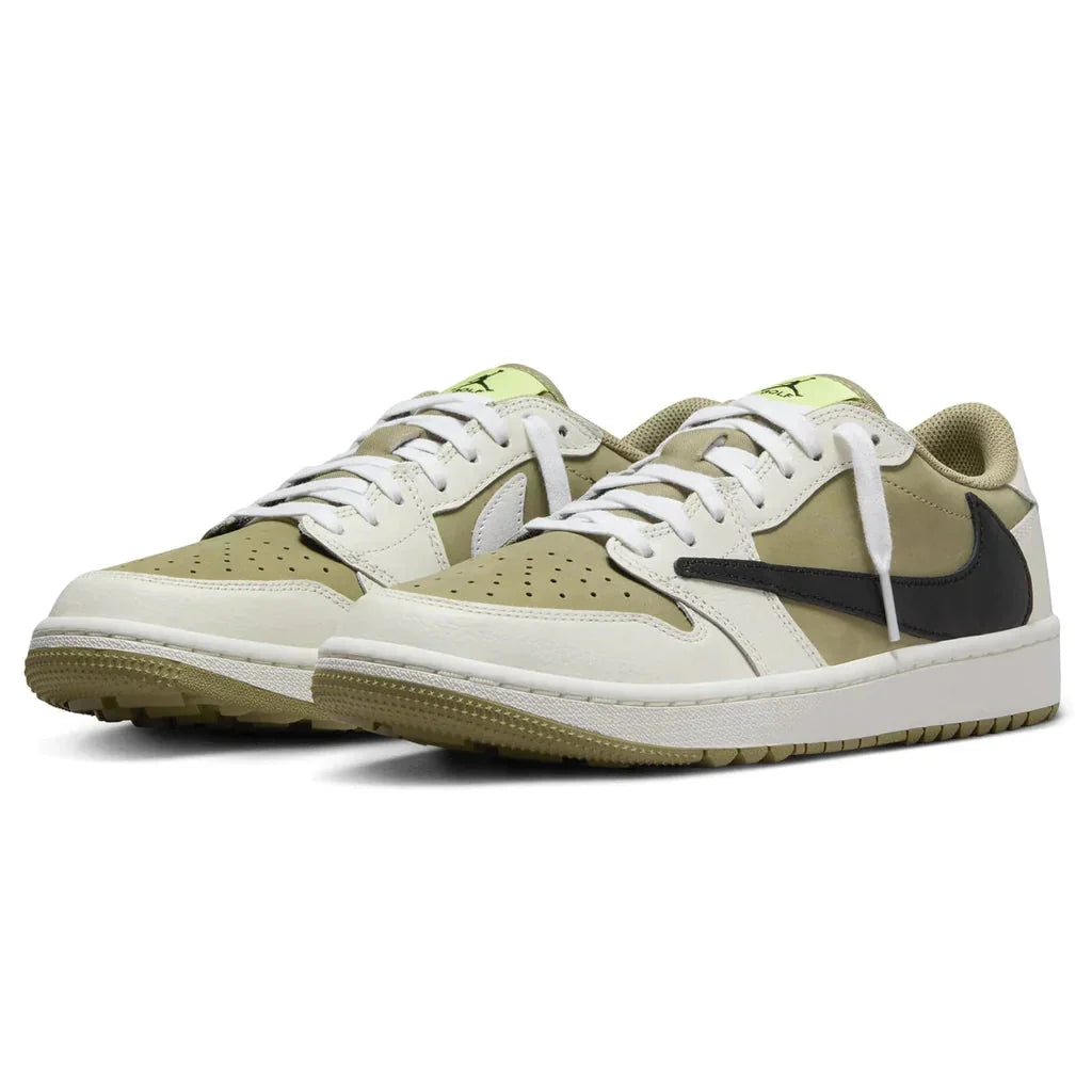 Air Jordan 1 Low Golf x Travis Scott 'Neutral Olive'- Streetwear Fashion 950 - levefly.com