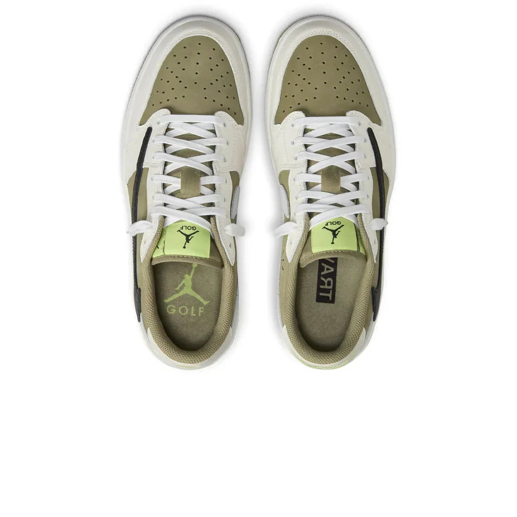 Air Jordan 1 Low Golf x Travis Scott 'Neutral Olive'- Streetwear Fashion 950 - levefly.com