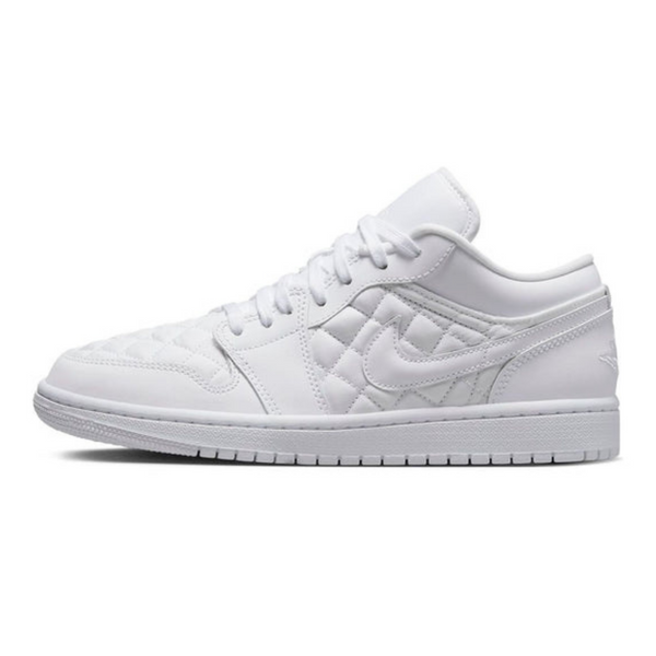 Air Jordan 1 Low 'Triple White Quilted' Wmns- Streetwear Fashion 950 - levefly.com