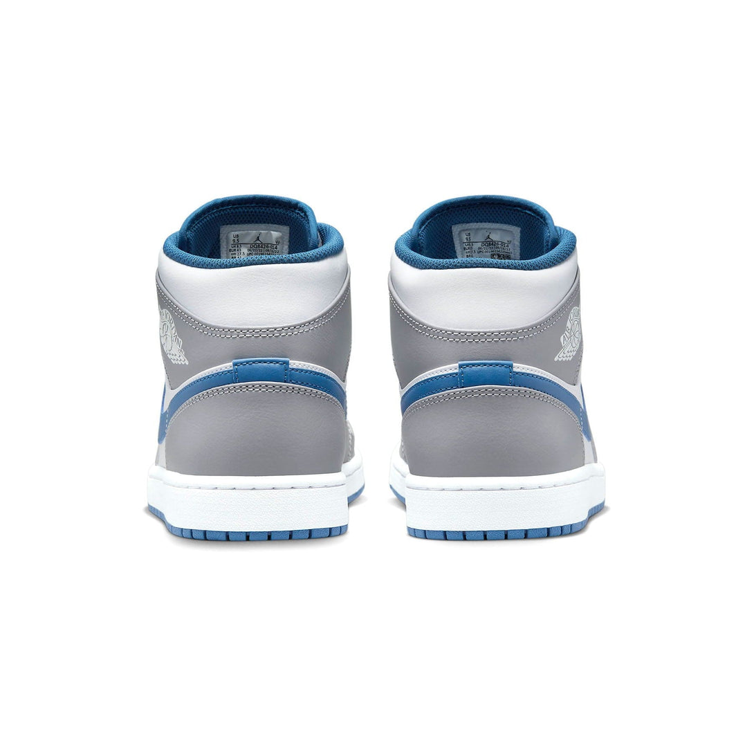 Air Jordan 1 Mid 'Cement True Blue'- Streetwear Fashion 950 - levefly.com