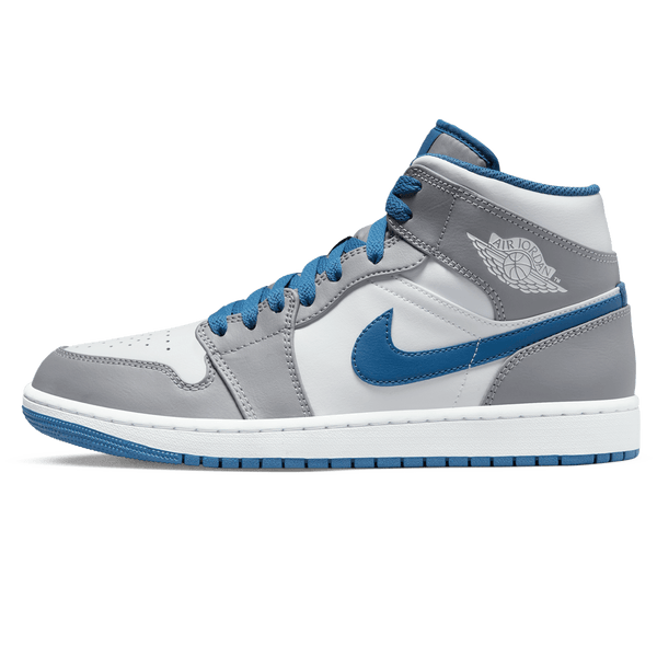 Air Jordan 1 Mid 'Cement True Blue'- Streetwear Fashion 950 - levefly.com