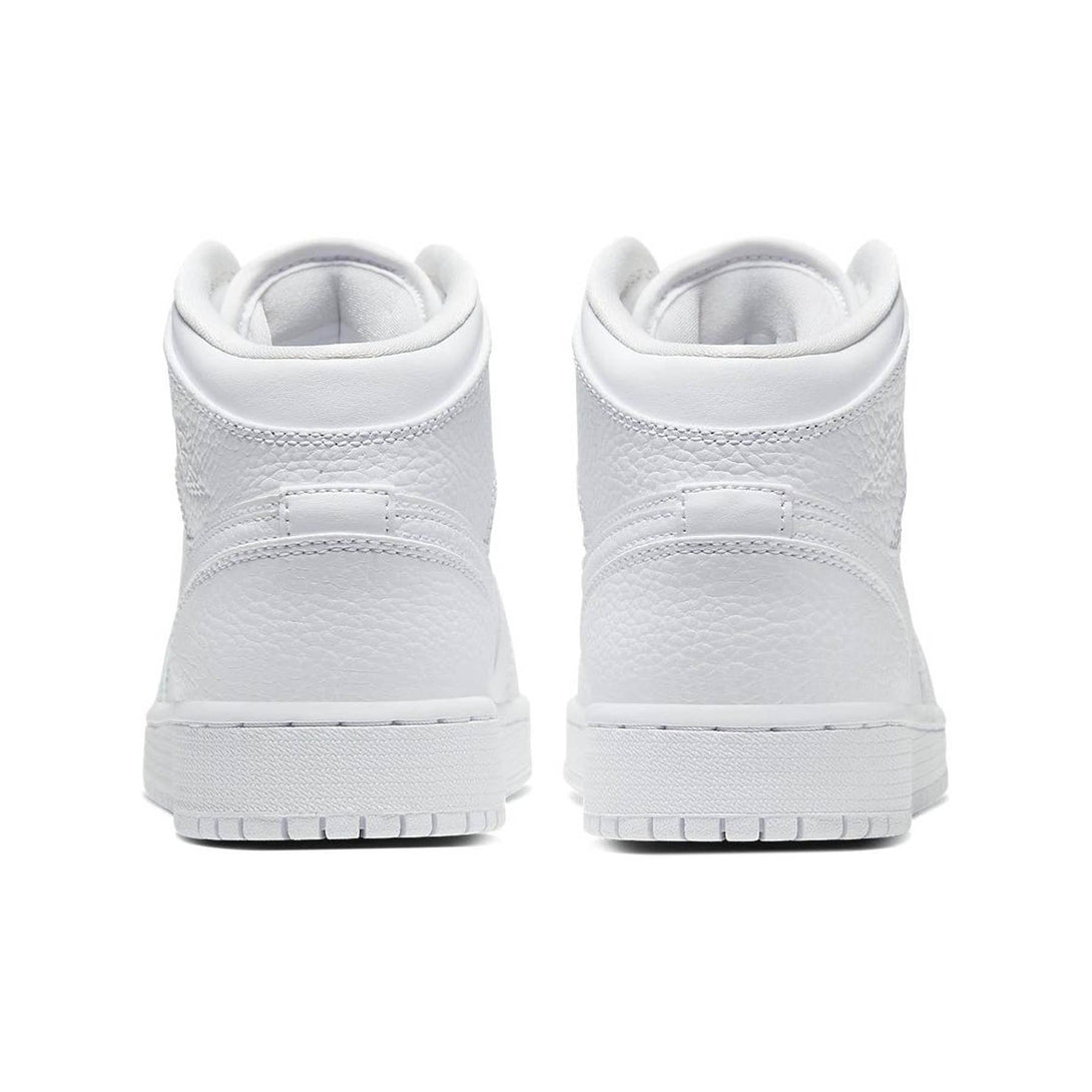 Air Jordan 1 Mid GS 'Triple White'- Streetwear Fashion 950 - levefly.com