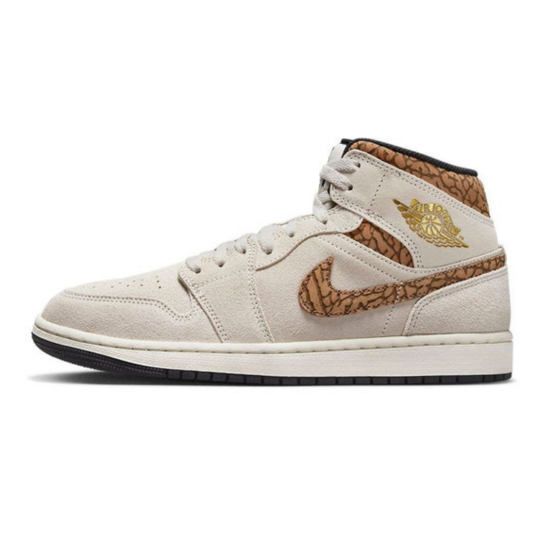 Air Jordan 1 Mid SE 'Brown Elephant'- Streetwear Fashion 950 - levefly.com