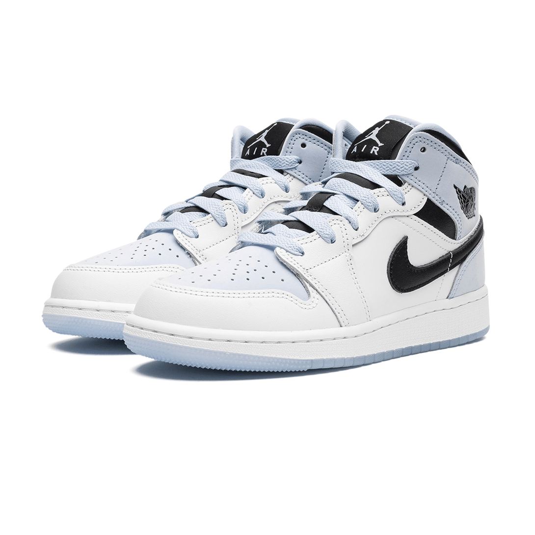 Air Jordan 1 Mid SE GS 'White Ice Blue'- Streetwear Fashion 950 - levefly.com