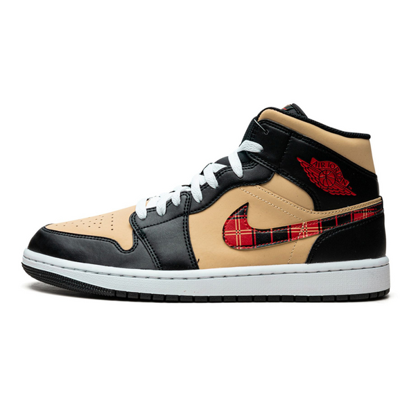 Air Jordan 1 Mid SE 'Tartan Swoosh'- Streetwear Fashion 950 - levefly.com