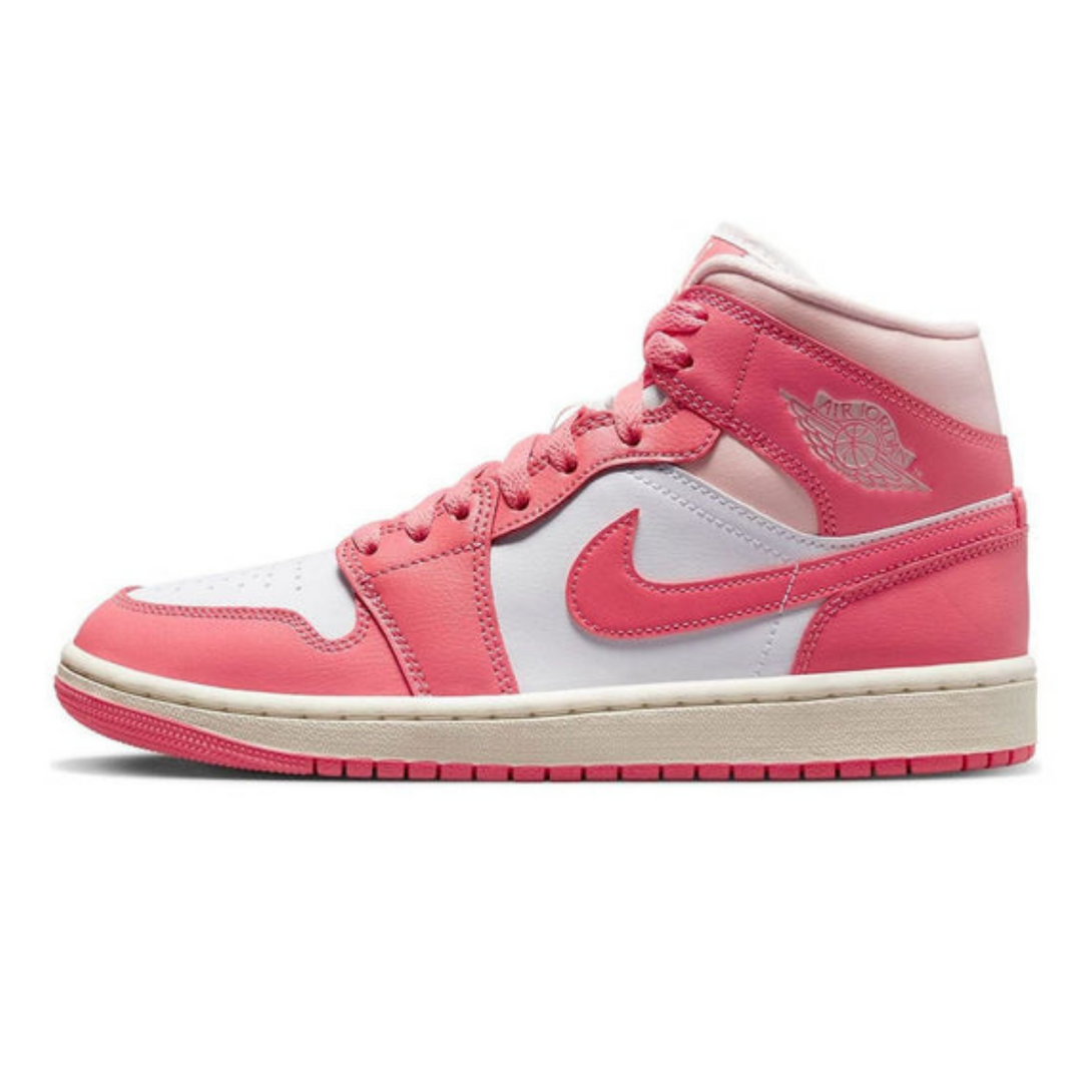 Air Jordan 1 Mid 'Strawberries and Cream'- Streetwear Fashion 950 - levefly.com