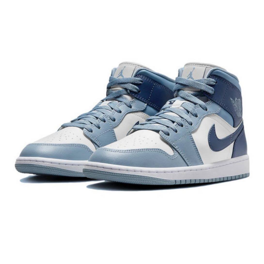 Air Jordan 1 Mid 'Two-Tone Blue'- Streetwear Fashion 950 - levefly.com