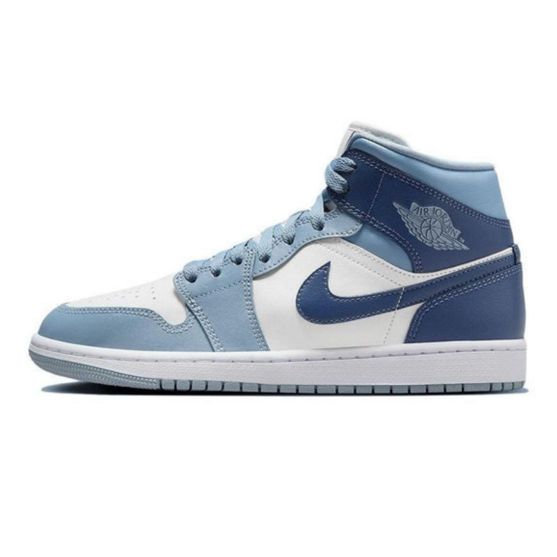 Air Jordan 1 Mid 'Two-Tone Blue'- Streetwear Fashion 950 - levefly.com